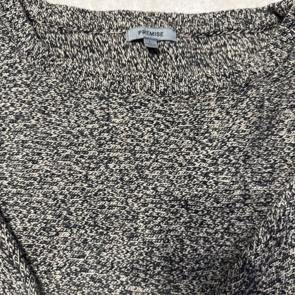 Premise Sweater Cotton Wool Black And Tan Women Sz L Casual Winter Fall Pullover